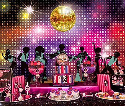 Allenjoy 7x5ft Vintage Disco Night Theme Neon Dance Party Backdrop ...