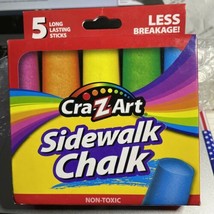 2 X Crazart CZA1081148 Sidewalk Chalk, 5 Sticks Each Box - $17.50