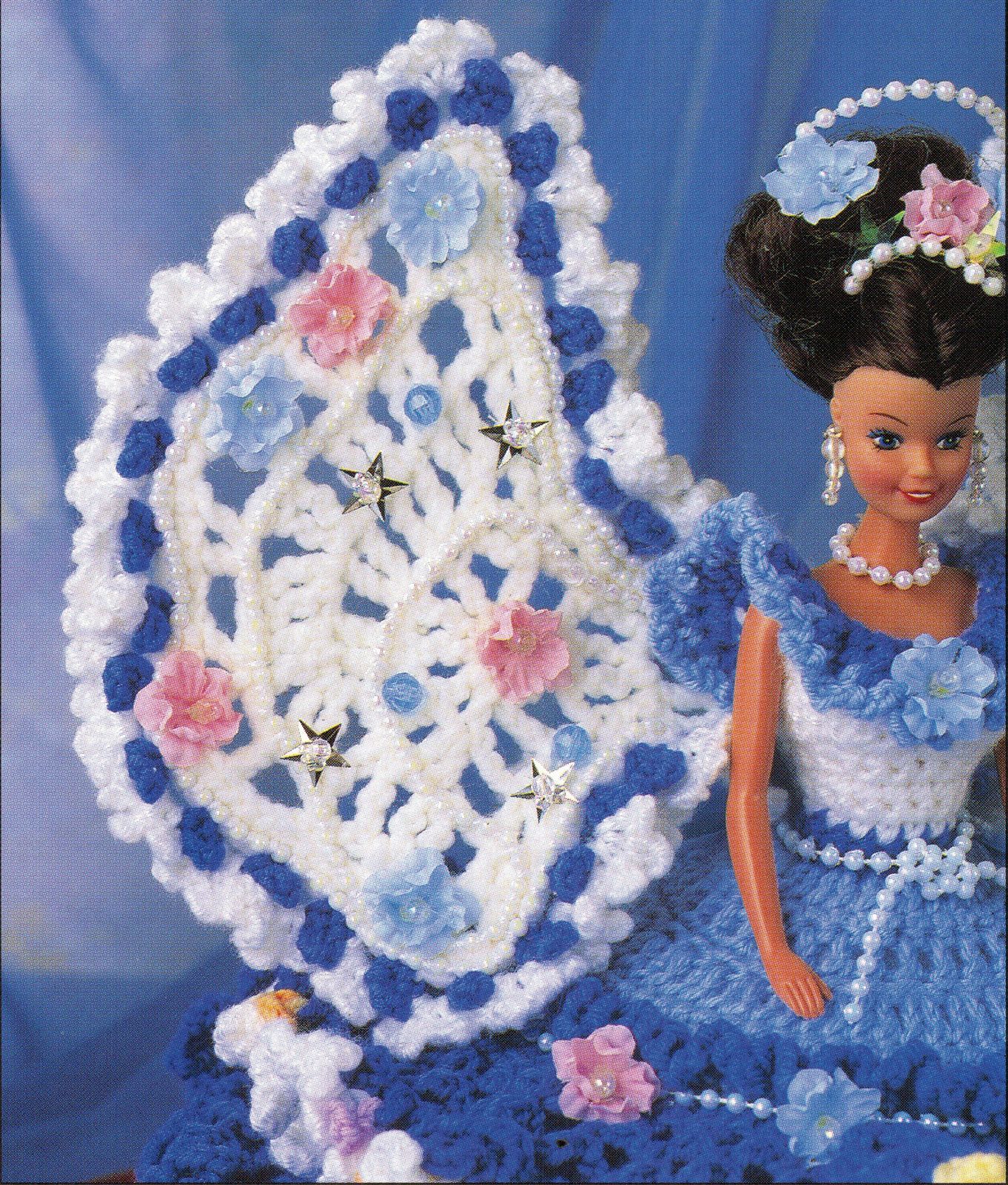 Annie's crochet pattern leaflet Fancy Frills Vanity Box ~ fits Barbie dolls 