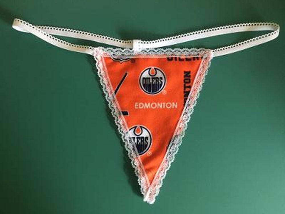 New Womens EDMONTON OILERS NHL Hockey Gstring Thong Lingerie Panties