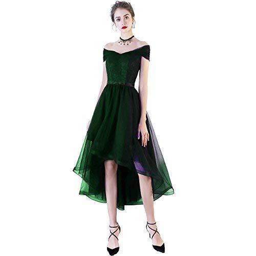 Lace High Low Off The Shoulder Prom Homecoming Dress Emerald Green US 10