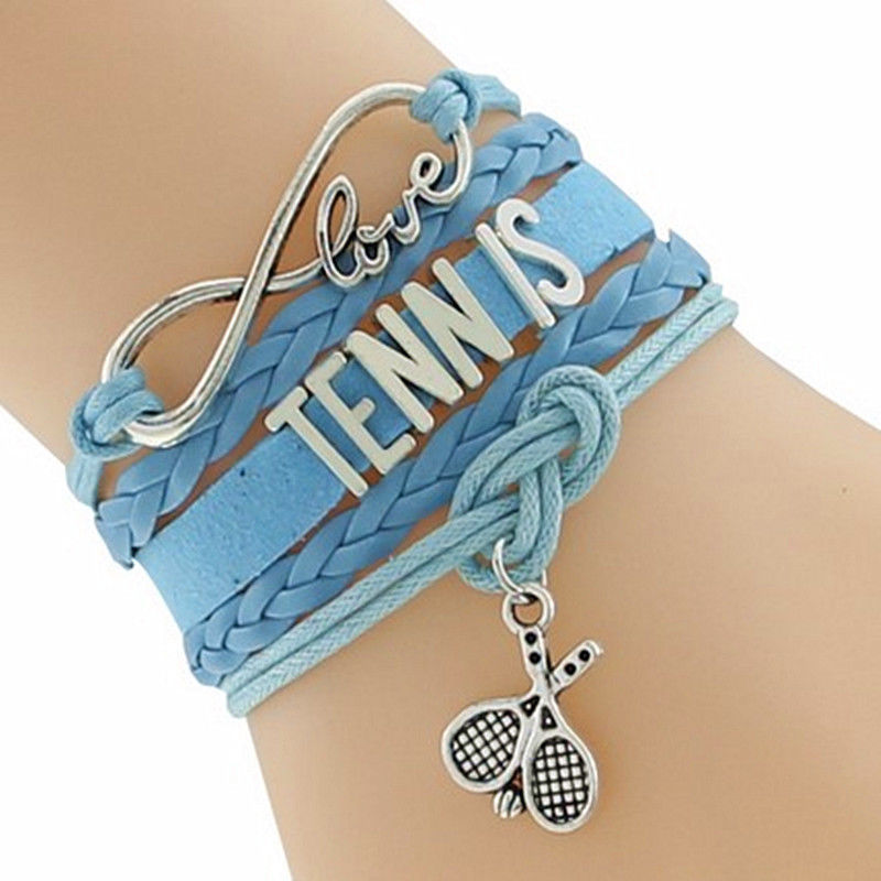 Custom name Tennis Wrap Bracelets Tennis Gift for Tennis sport lover