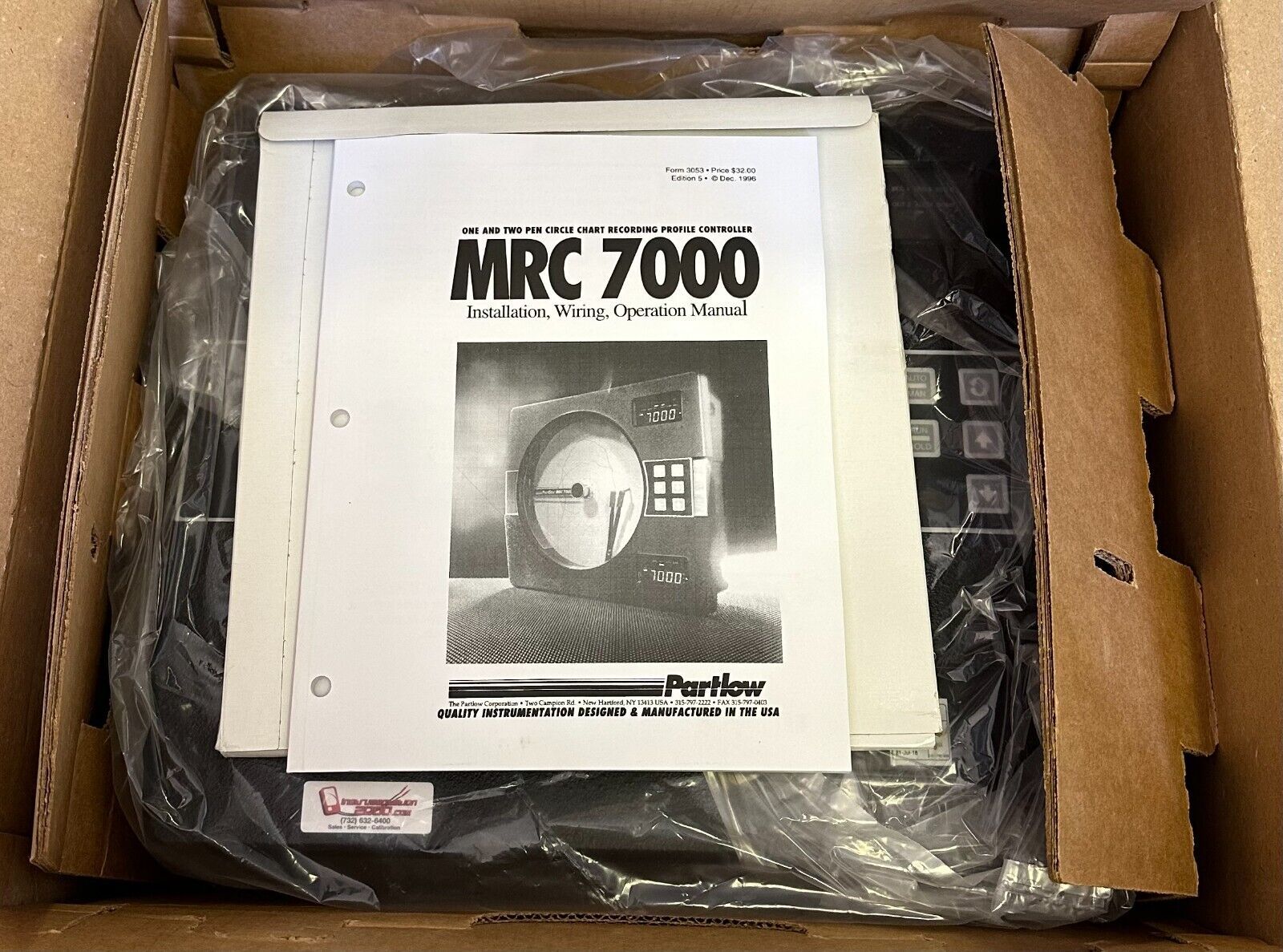 NEW PARTLOW 730600000021 MRC 7000 CHART RECORDER 115VAC 50/60Hz 1PEN W