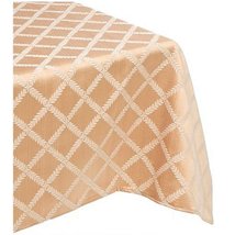 Lenox Laurel Leaf Gold 70 x 104 Oblong Fabric Tablecloth-READ - $46.00