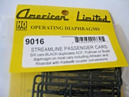 American Limited 9016 Streamline Black Diaphragms for 6 Cars Ath & Riv HO-Scale image 1