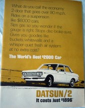 Datsun /2 Economy 2-Door Economy Car Magazine Advertising Print Ad Art 1969 - $6.99