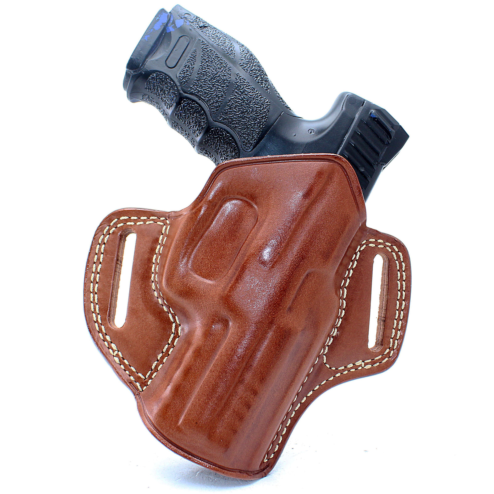 Premium Leather OWB Pancake Holster With Open Top Fits H&K VP9SK 3.39