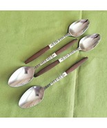 4 Interpur Stainless INR2 Pattern Teaspoons Brown Synthetic Handle 6.75&quot;   - $17.81