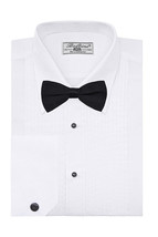 Boltini Italy Men’s Premium Tuxedo Wingtip Collar Dress Shirt with Bow Tie image 2