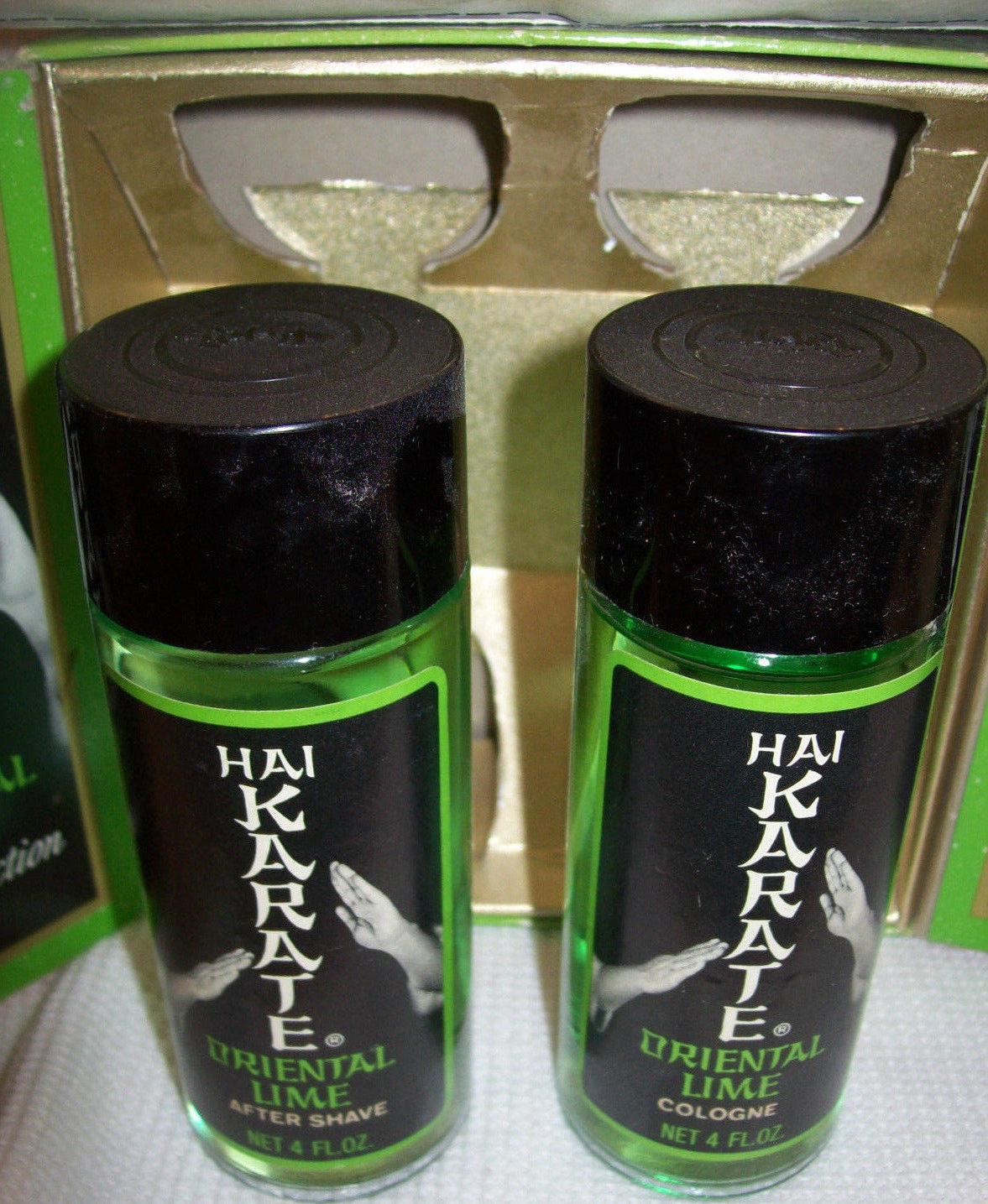 Vintage Hai Karate Oriental Lime Mens Cologne And After Shave Lotion 4oz