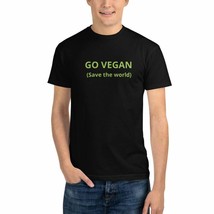 GO VEGAN (Save the world) Sustainable Eco-Friendly T-Shirt - $29.21+