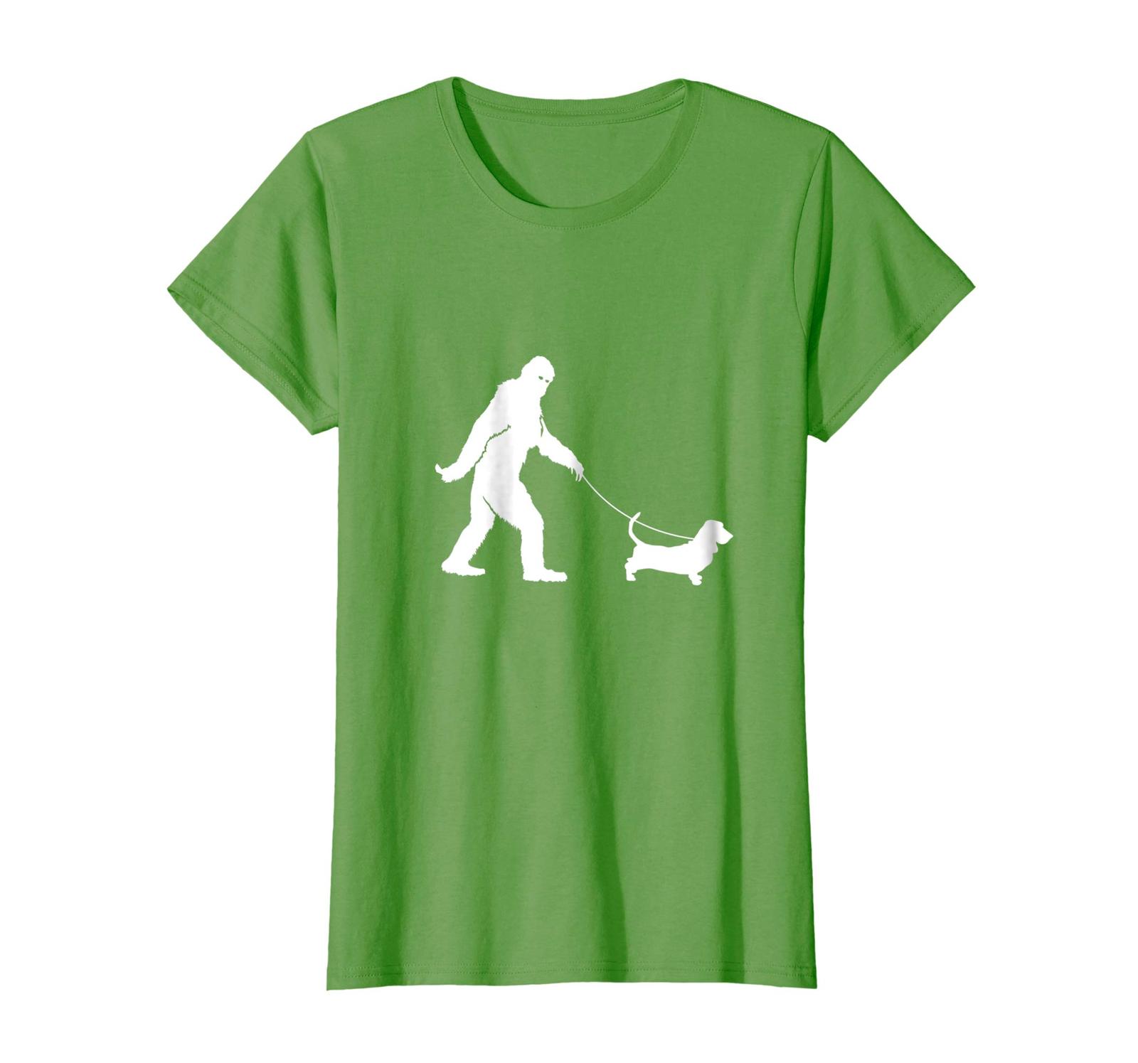 Dog Fashion - Bigfoot Fun Basset Hound Shirt Funny Sasquatch Dog Gift Wowen