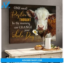 Cow One Small Positive Thought Canvas - $49.99