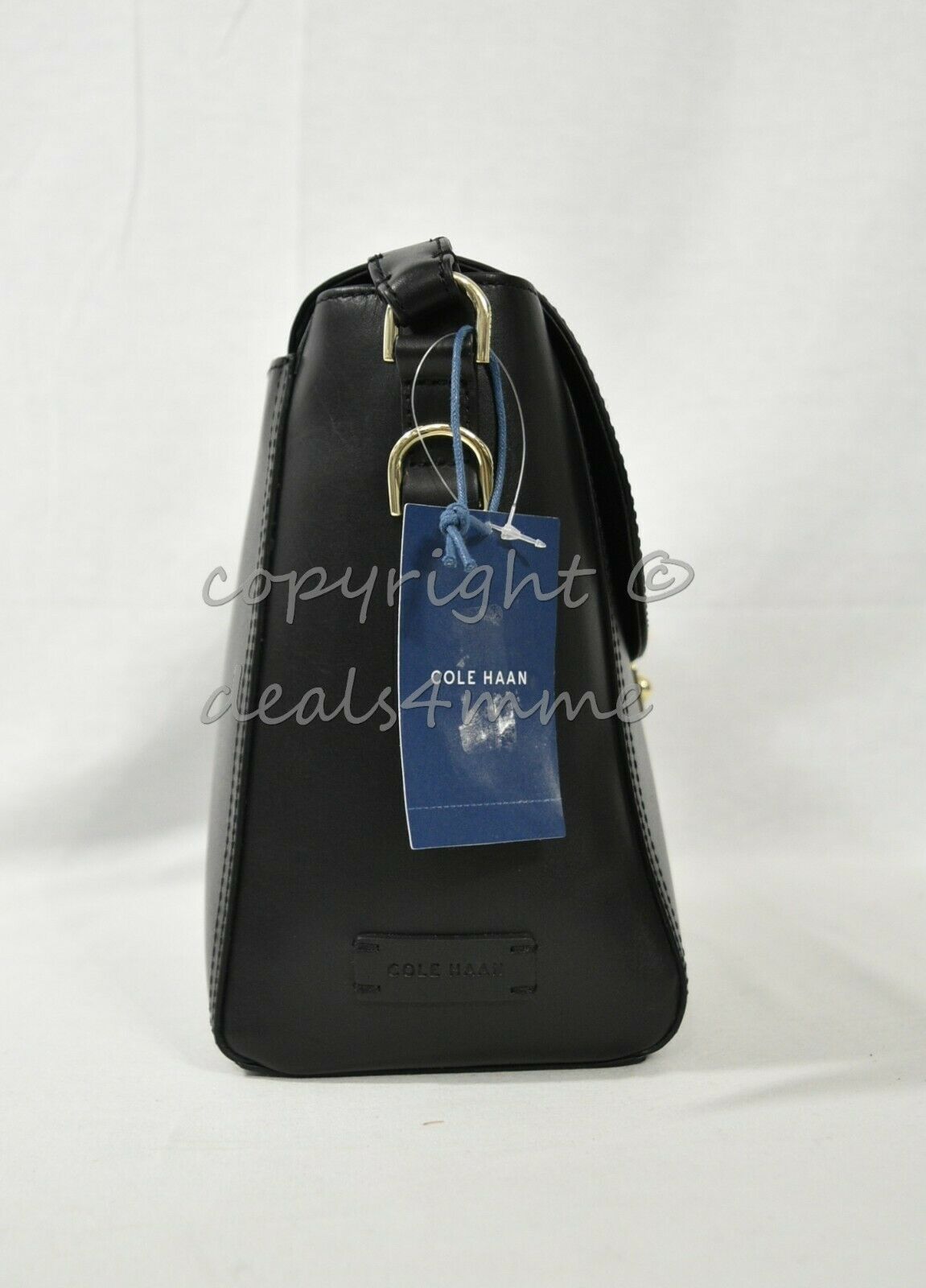 cole haan lock group leather tote bag