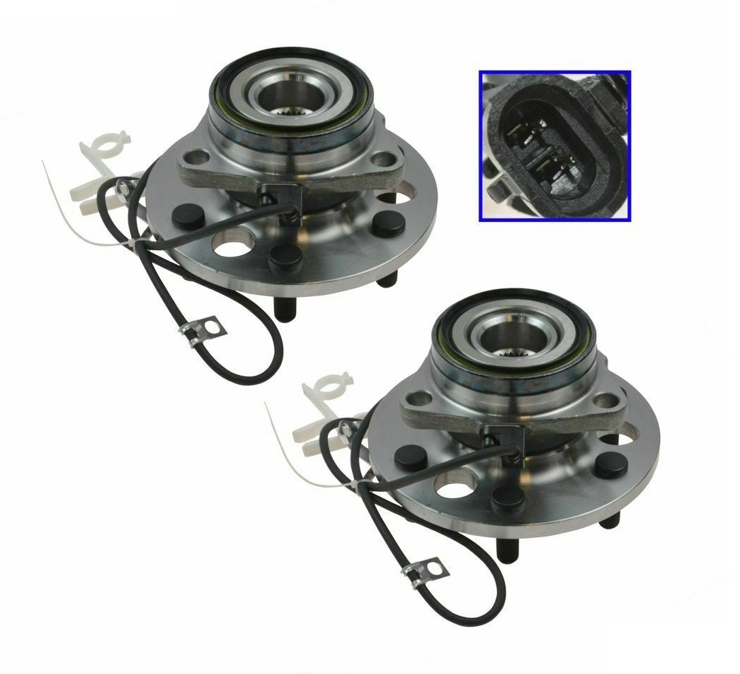 Front Pair (2) Wheel Hub & Bearing Assembly Fits 2000 GMC Yukon Denali