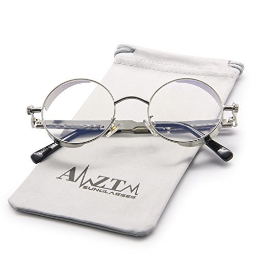 AMZTM Outdoor Reading Glasses Fashion Retro Steampunk Small Round Metal