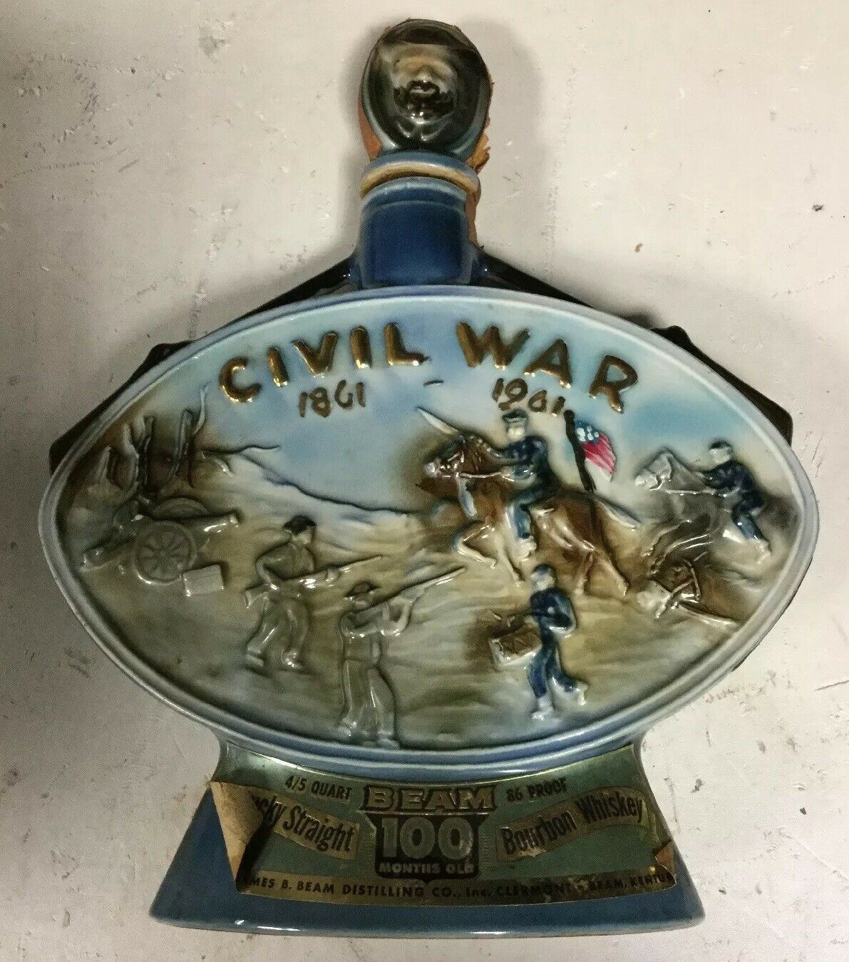 1961 Jim Beam Civil War Centennial 18611961 Decanter Jim Beam