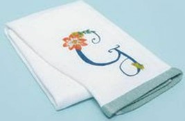 1 Monogram Printed Kitchen Towel (17"x28")100% Cotton, Flowers & Letter G,Finola - $7.91
