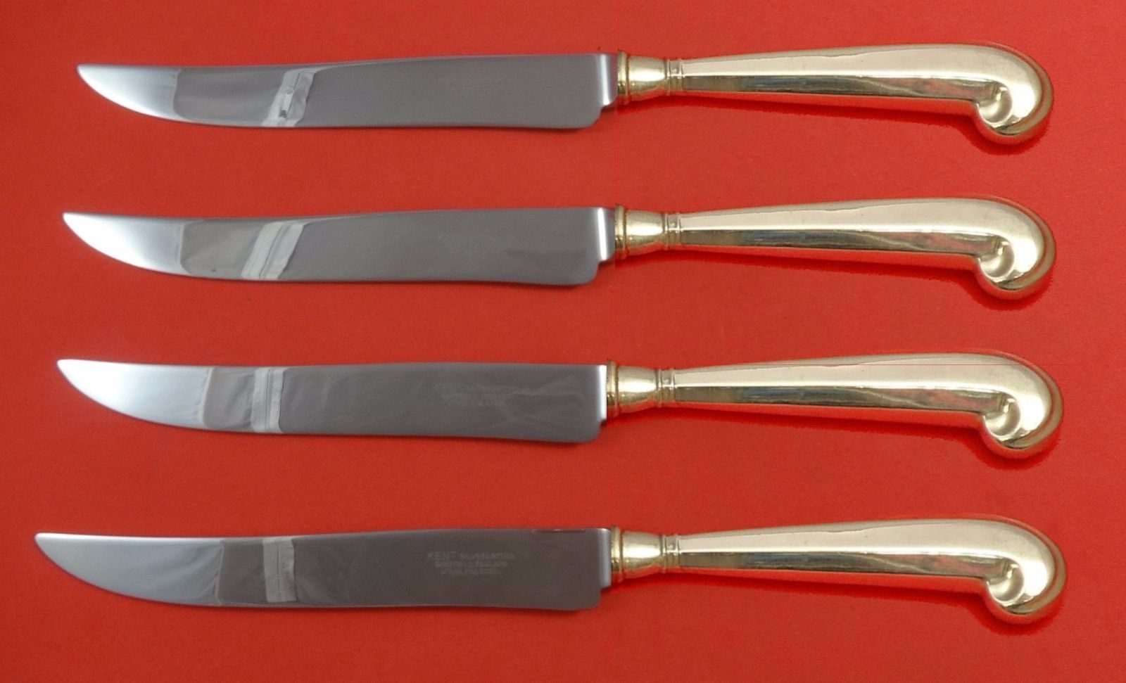 Primary image for Queen Anne-Williamsburg by Stieff Sterling Steak Knife Set Texas Sized Custom