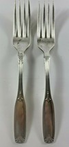 Oneida Ltd Silversmiths Baronet 1962 Dinner Forks, Silverplate Set Of 2 - $12.86