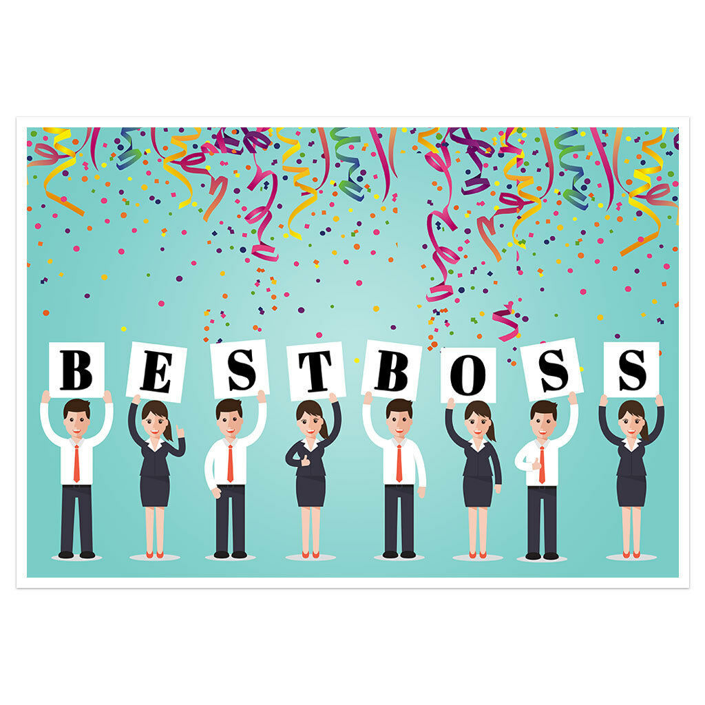 Happy Boss Day Banner Party Backdrop Decoration - Party Decorations