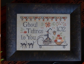 Ghoul Tidings halloween cross stitch chart Plum Street Samplers  - $9.00