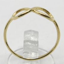 18K YELLOW GOLD INFINITE CENTRAL RING, INFINITY, SMOOTH, BRIGHT, MADE IN ITALY image 5