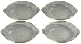 4 PYREX COCA COLA Clear Glass OVAL Bowl Dish Dessert Ice Cream Candy Nut... - $26.99