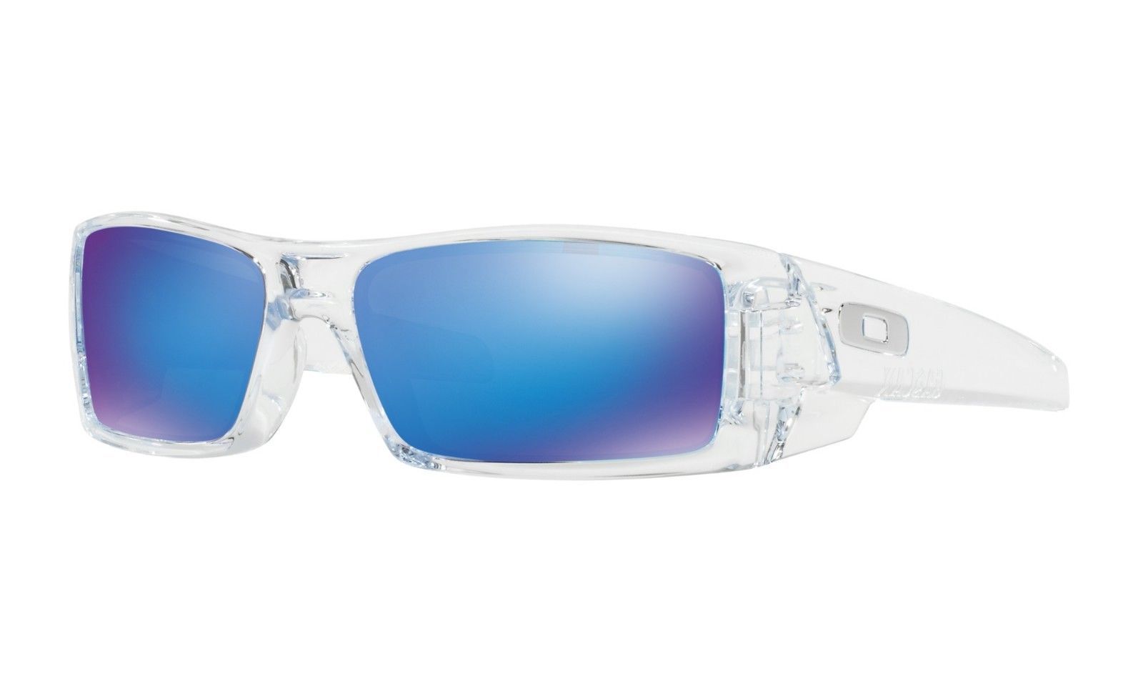 Oakley Gascan Sunglasses OO9014-1760 Polished Clear W/ Sapphire Iridium Lens - Sunglasses