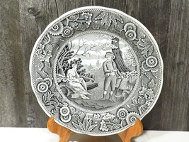 Spode Archive Collection Georgian Series Woodman 10.5&quot; Dinner Plate Blac... - $27.72
