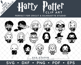 Harry Potter Clip Art Design SVG DXF PNG PDF - Cartoon Illustrations ...