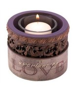 Inspirational Everlasting Love Heartstone Votive Candle Hold - $10.95