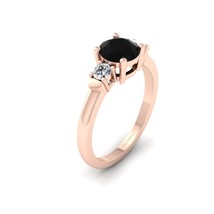 3 Stone Engagement Ring Rose Gold Fn 925 Sterling Silver 3 Stone Promise Ring  - $99.99