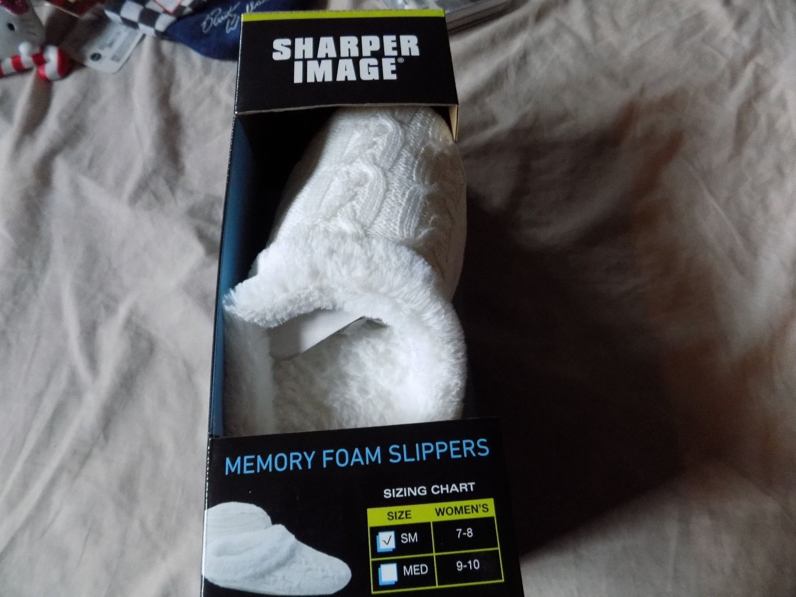 Sharper Image Memory Foam Slippers Size Chart