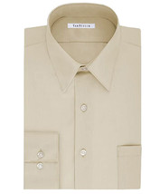 Van Heusen Men's Tall Fit Wrinkle Free Stone Khaki Poplin Dress Shirt image 1