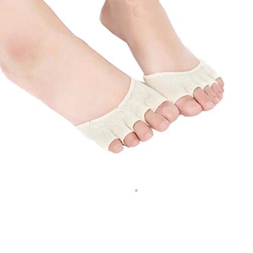 George Jimmy Women's Soft Low Cut Invisible High Heel Socks Half Insoles Pads 5-
