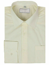 Men's Long Sleeve Formal Button Up Ivory Dress Shirt w/ Defect - M image 1
