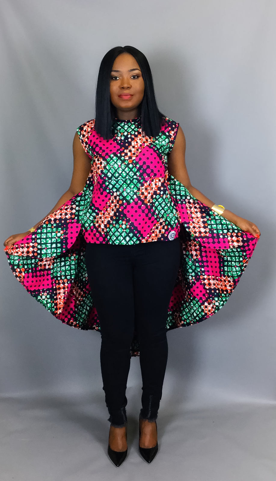 African print loose high low top,African clothing,African tops,blouses ...