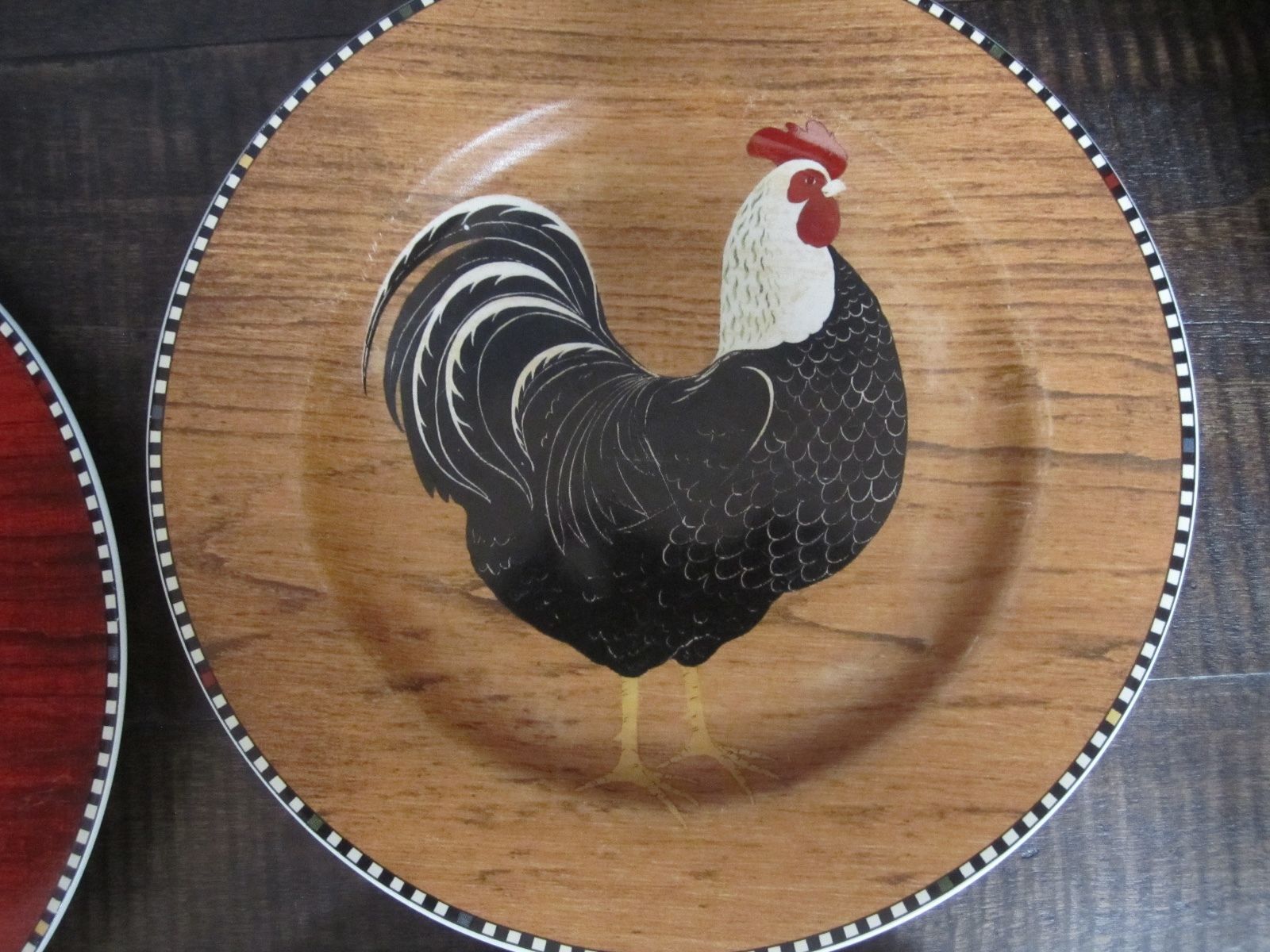 Sakura Oneida Warren Kimble Country Quartet Rooster 8" plates Set Of 4