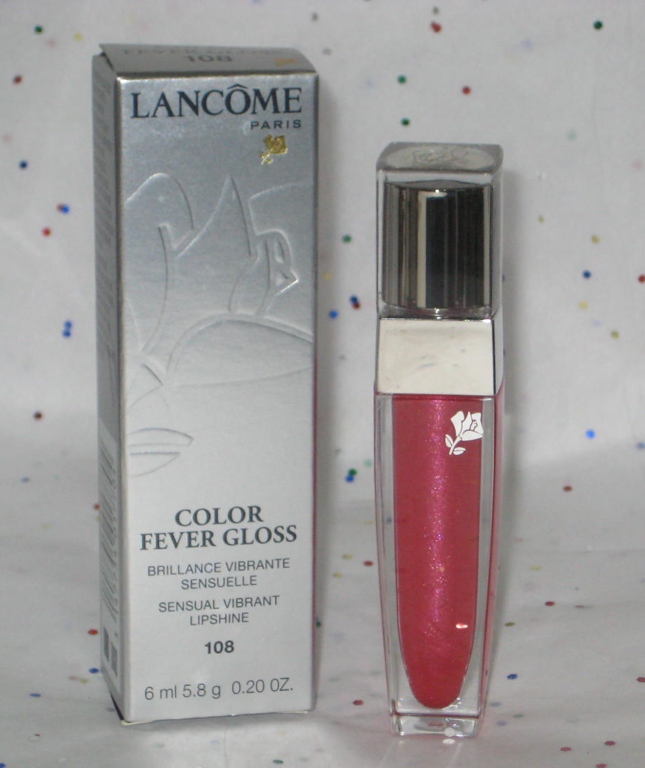 Lancome Color Fever Gloss Sensual Vibrant Lipshine In Red Hysteria Nib Lip Gloss 