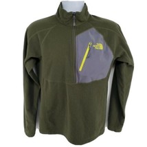 The North Face Fleece Sweater 1/2 Zip Size S Green Long Sleeve - $36.58