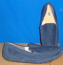 UGG Australia ALDER Men's Blue Wool Sheepskin Slippers Size US 8 NEW #1004539 - $56.38