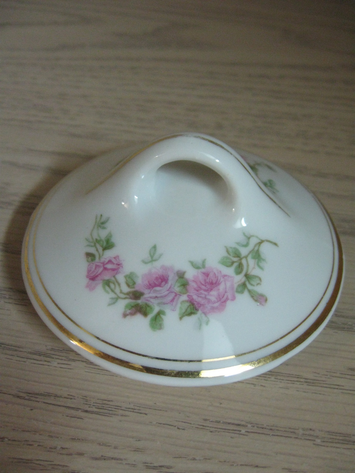 Bavaria 37 Sugar Bowl with Lid Pink Rose Swag With Gold Design Cream