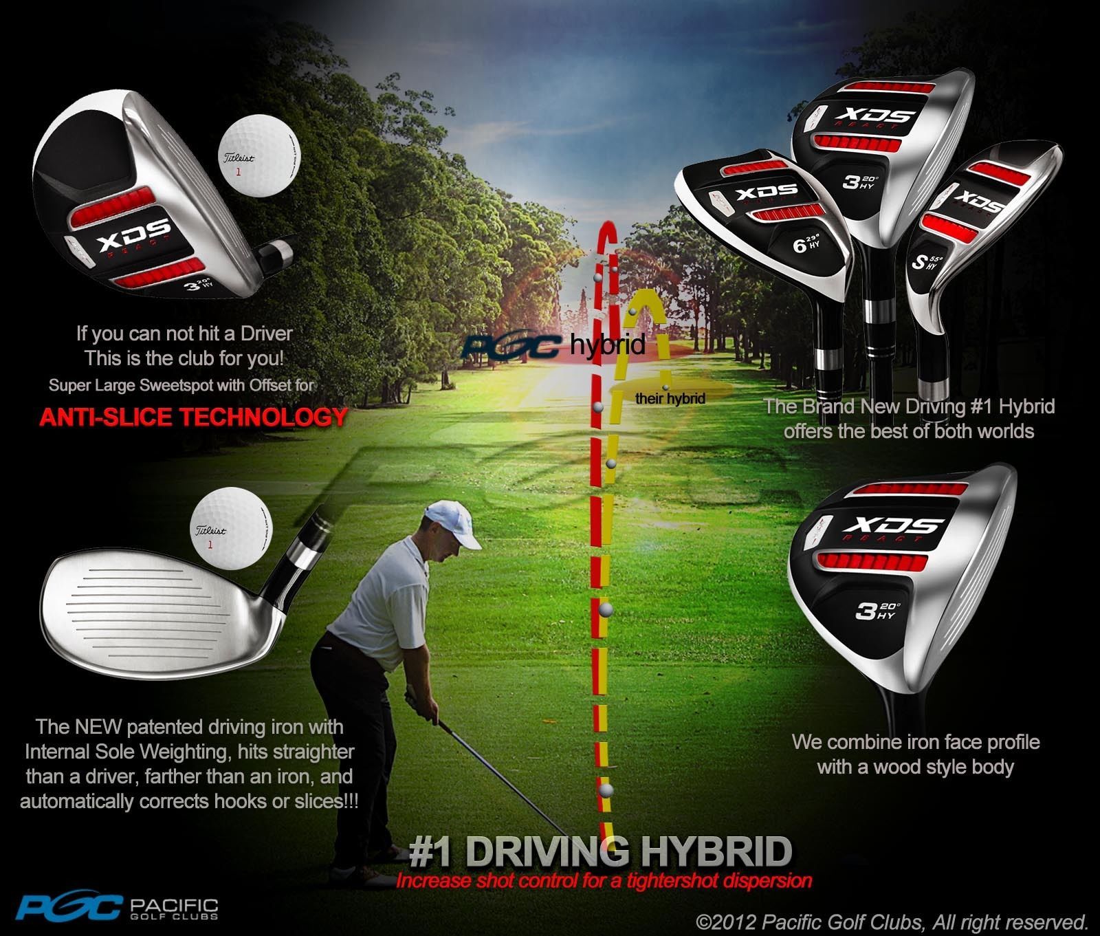 NEW CUSTOM MADE MENS ALL HYBRID GOLF CLUBS 3PW SET TAYLOR FIT REGULAR