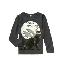 New Crazy 8 Girls Grey Graphic Winged Cat Cotton Long Sleeve T-shirt 5 6 - $12.75
