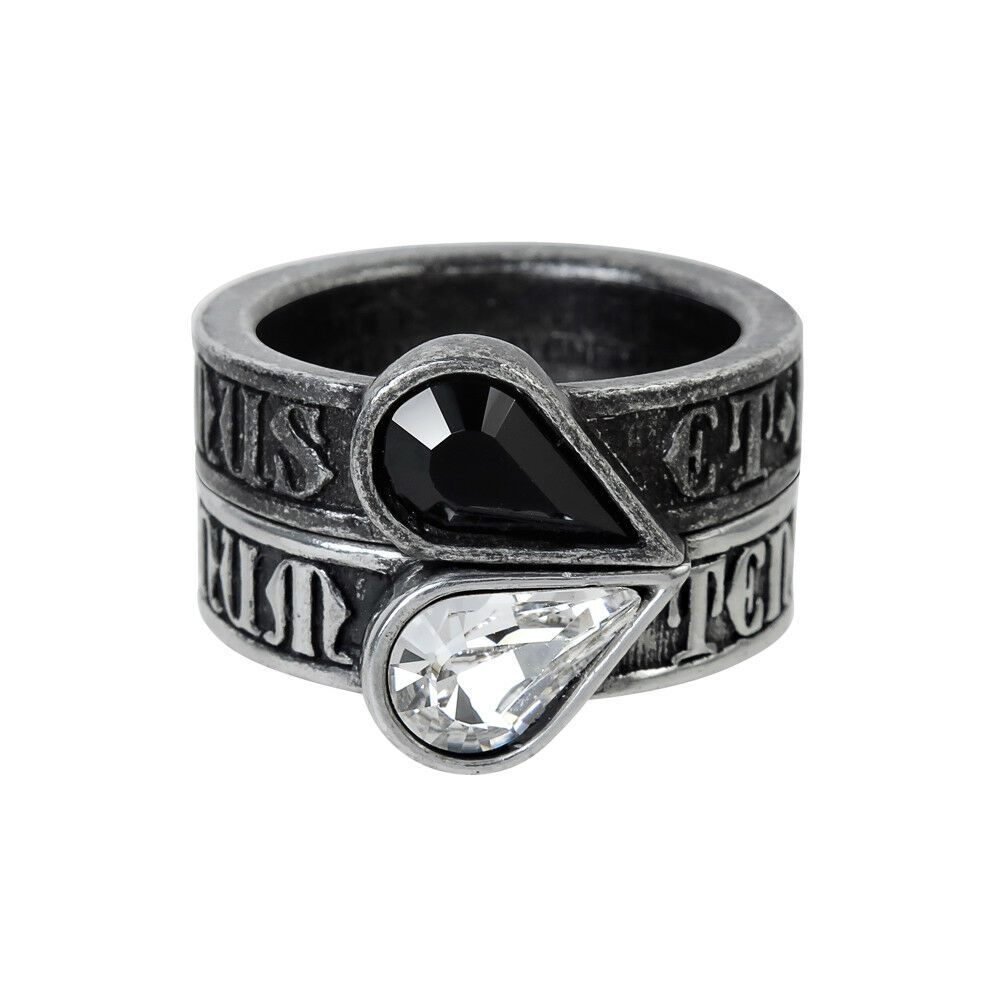Twin Heart Promise Ring by Alchemy Gothic Rings
