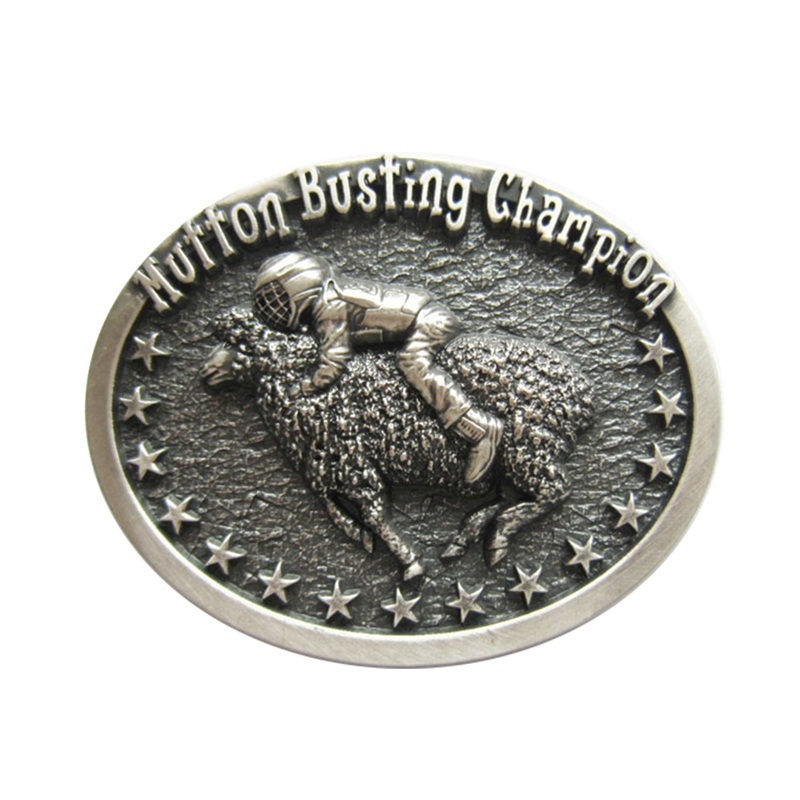 New Vintage Silver Plated Mutton Busting Champion Western Belt Buckle Gurtelschn