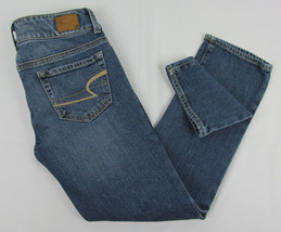 American Eagle Stretch jeans Artist Cropped Capri pants Blue Womens Size 0 - $12.82