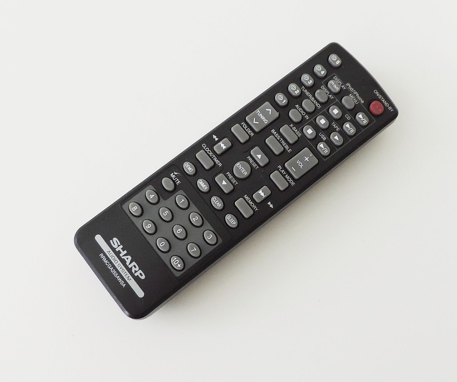 Original Sharp RRMCGA255AWSA Audio System Remote Control Remote Controls