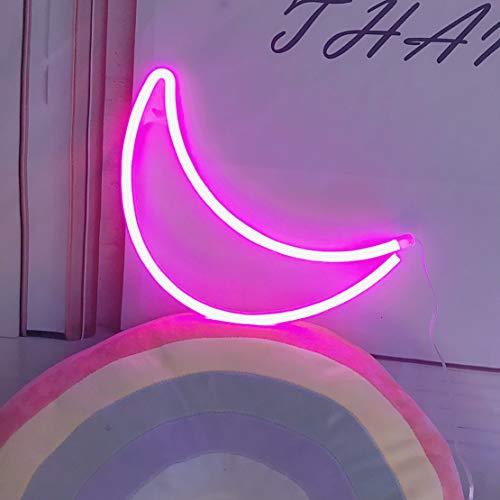 Decorative Crescent Moon Neon Light,LED Moon Sign Shaped Decor Light ...